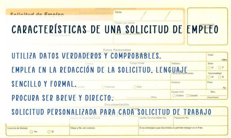 ¿Qué es y características de una solicitud de empleo? | SPyM