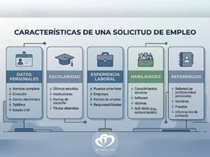 ¿Cuáles son las características de una solicitud de empleo?