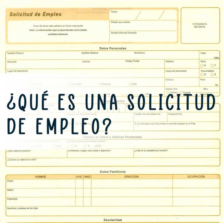 que es una solicitud de empleo