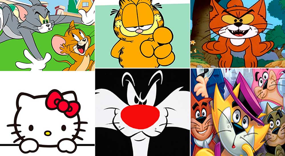  astutos gatos mas populares de los dibujos animados