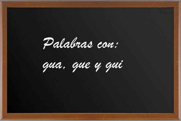 palabras con gua gue gui