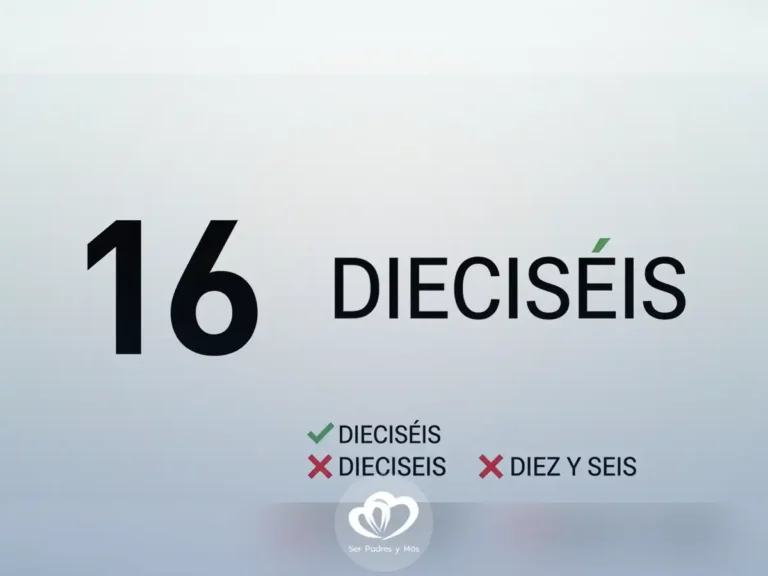 Cómo se escribe 16: dieciséis, junto y con tilde