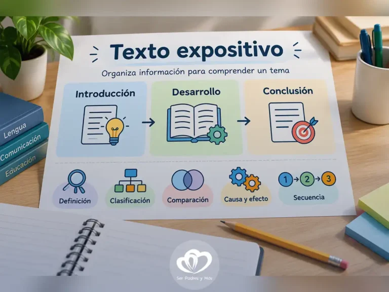 Ejemplo visual de la estructura de un texto expositivo con introducción, desarrollo y conclusión