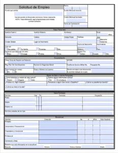 Descargar formato de solicitud de empleo