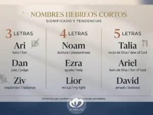45 nombres hebreos cortos (de 3 a 5 letras) con significado para niño y niña