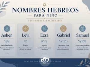 Nombres hebreos para niño: 100 opciones con significado y guía para elegir el ideal